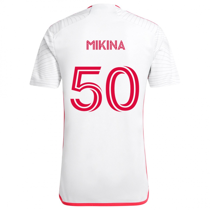 Dětské Gabriel Mikina #50 Bílá Červená Daleko Hráčské Dresy 2024/25 Dres