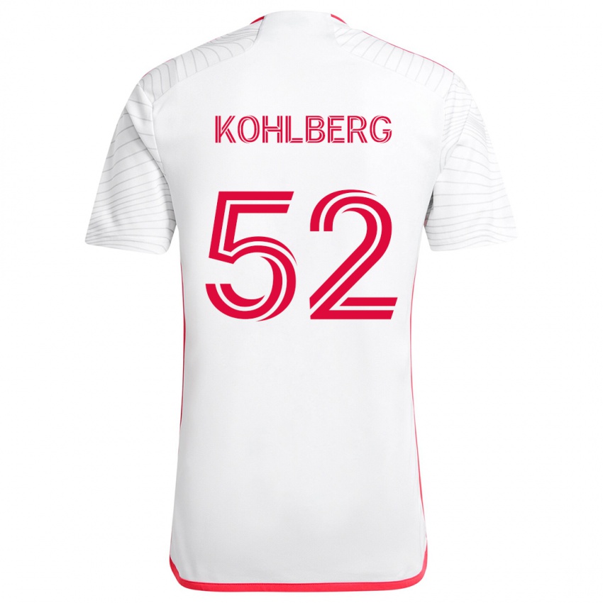 Dětské Andrew Kohlberg #52 Bílá Červená Daleko Hráčské Dresy 2024/25 Dres