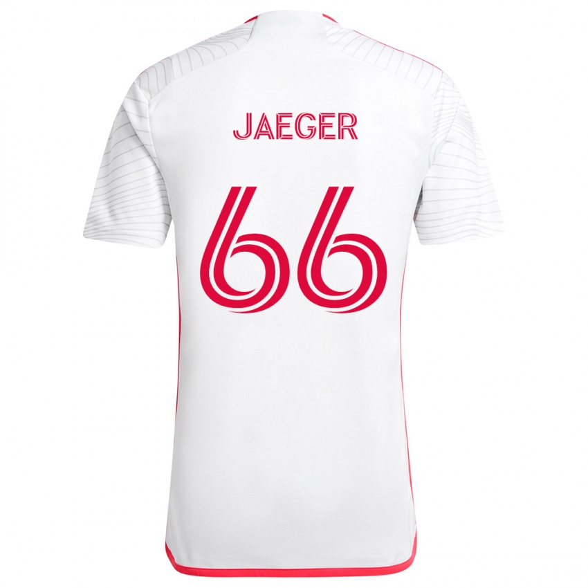 Dětské Kai Jaeger #66 Bílá Červená Daleko Hráčské Dresy 2024/25 Dres