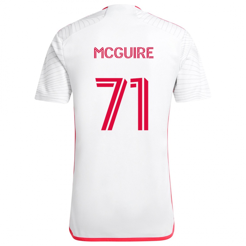 Dětské Nolan Mcguire #71 Bílá Červená Daleko Hráčské Dresy 2024/25 Dres