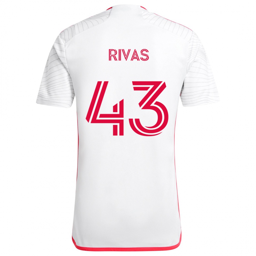 Dětské Sergio Rivas #43 Bílá Červená Daleko Hráčské Dresy 2024/25 Dres