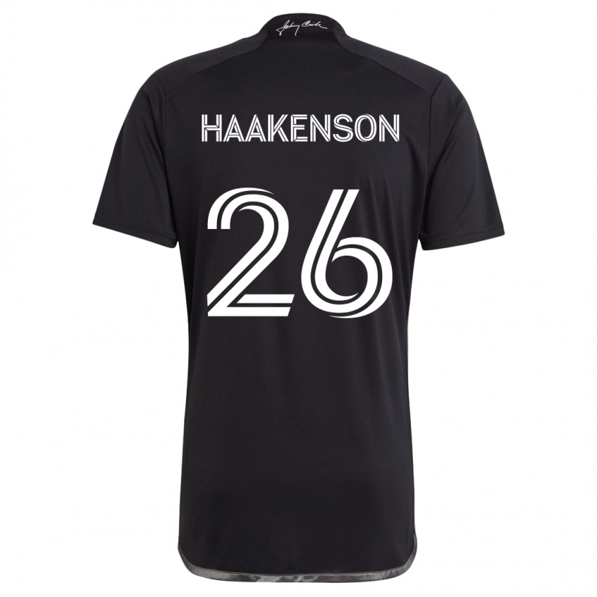 Dětské Luke Haakenson #26 Černá Daleko Hráčské Dresy 2024/25 Dres