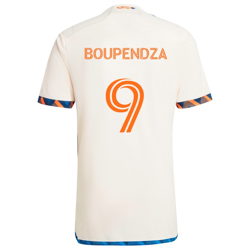 Dětské Aaron Boupendza #9 Bílá Oranžová Daleko Hráčské Dresy 2024/25 Dres