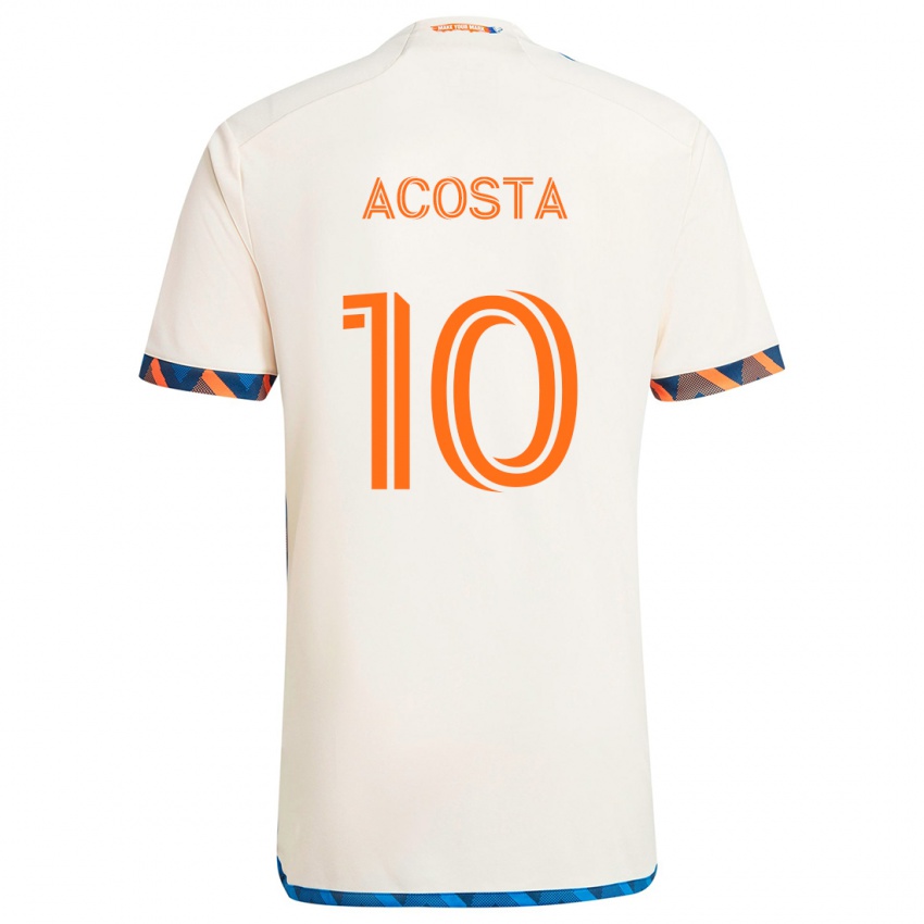 Dětské Luciano Acosta #10 Bílá Oranžová Daleko Hráčské Dresy 2024/25 Dres