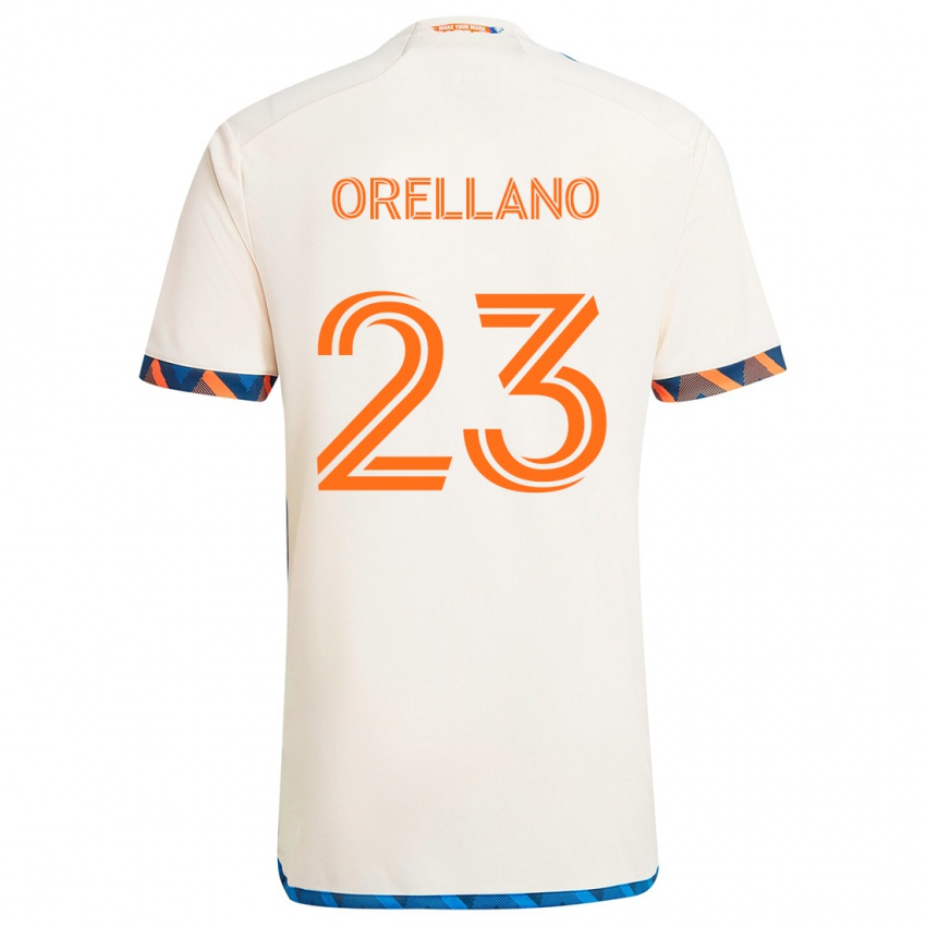 Dětské Luca Orellano #23 Bílá Oranžová Daleko Hráčské Dresy 2024/25 Dres