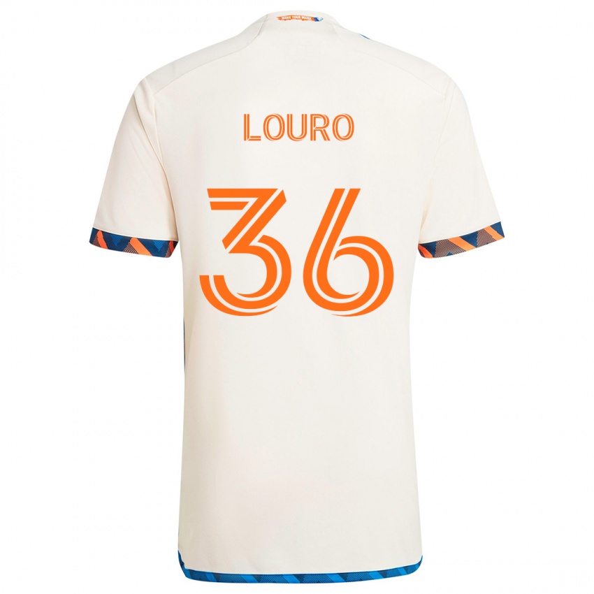 Dětské Evan Louro #36 Bílá Oranžová Daleko Hráčské Dresy 2024/25 Dres