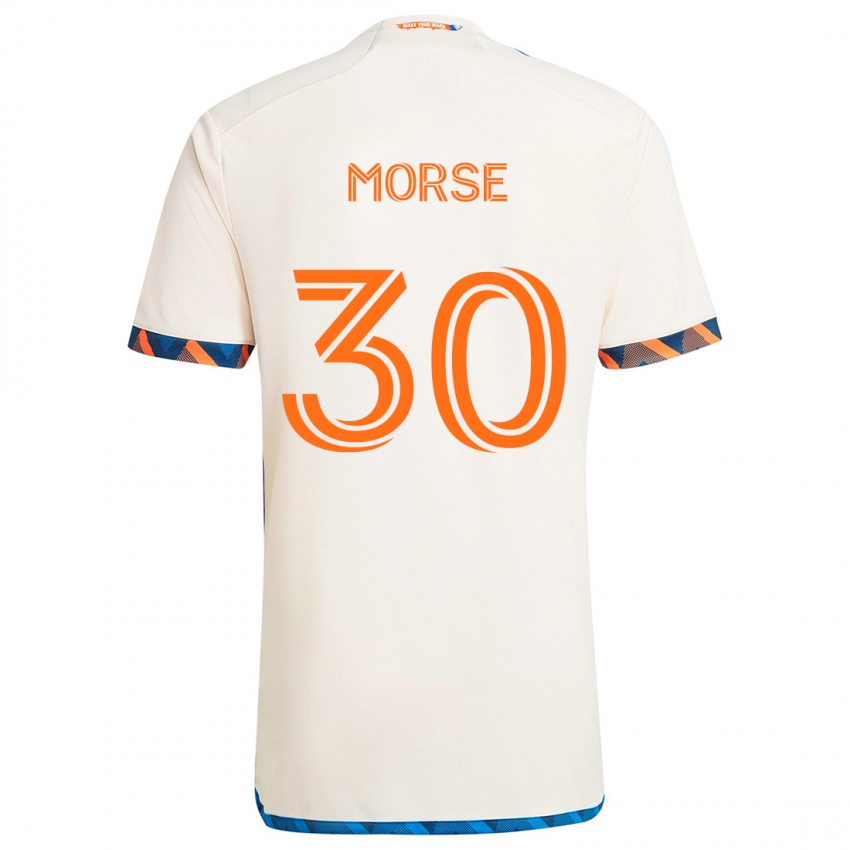 Dětské Hunter Morse #30 Bílá Oranžová Daleko Hráčské Dresy 2024/25 Dres