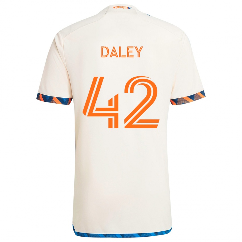 Dětské Amir Daley #42 Bílá Oranžová Daleko Hráčské Dresy 2024/25 Dres