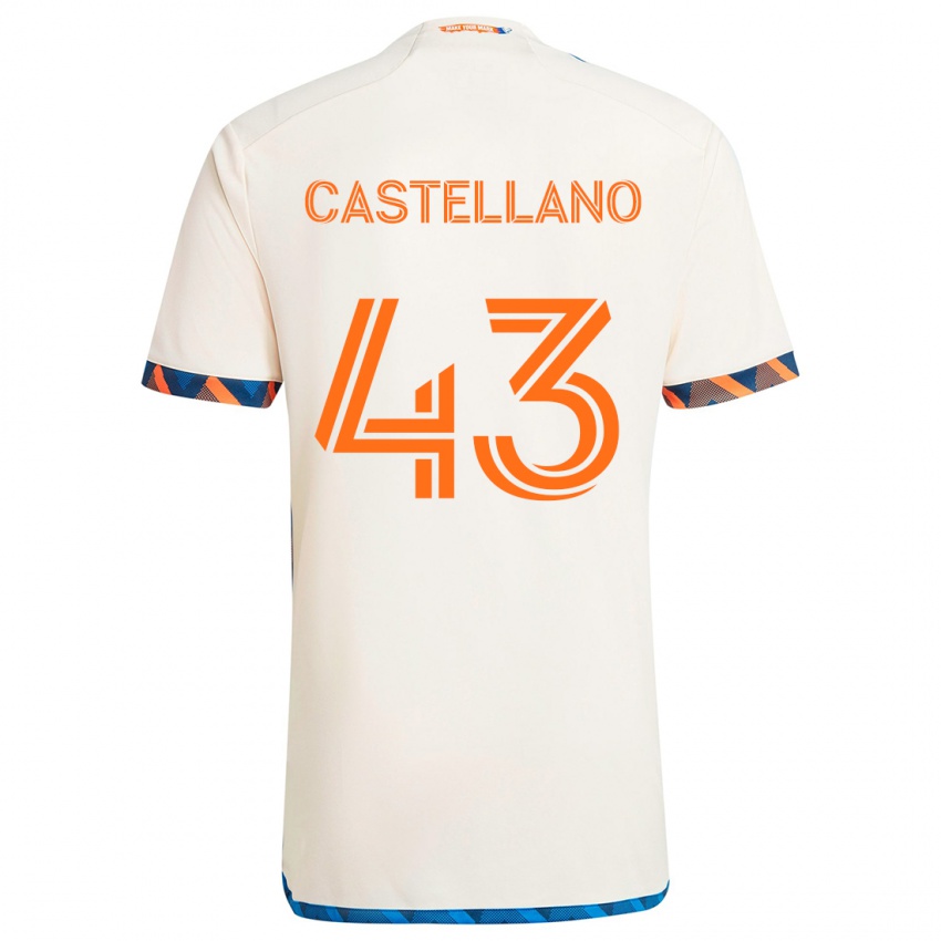 Dětské Jesús Castellano #43 Bílá Oranžová Daleko Hráčské Dresy 2024/25 Dres