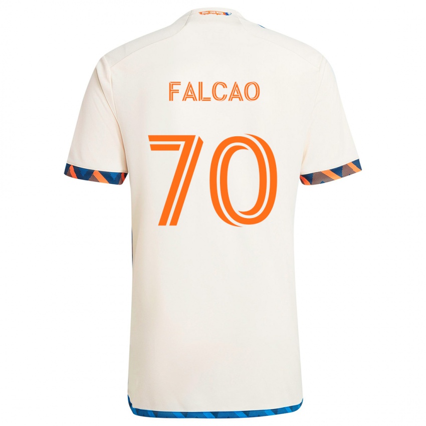 Dětské Kiano Falcao #70 Bílá Oranžová Daleko Hráčské Dresy 2024/25 Dres