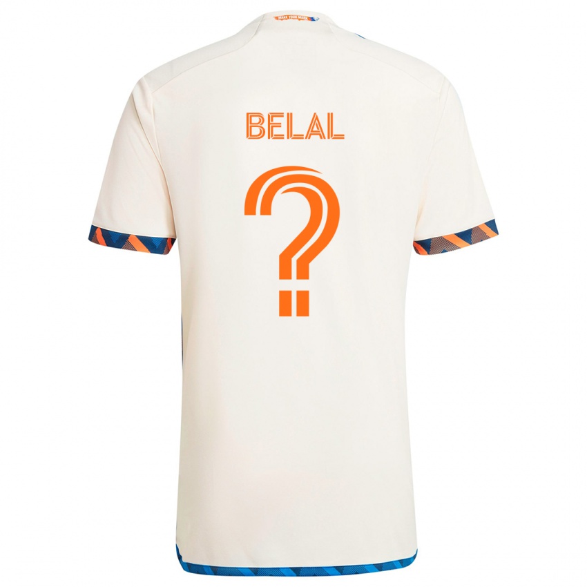 Dětské Ryan Belal #0 Bílá Oranžová Daleko Hráčské Dresy 2024/25 Dres