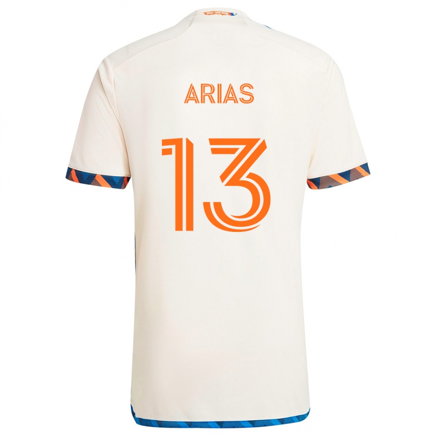 Dětské Santiago Arias #13 Bílá Oranžová Daleko Hráčské Dresy 2024/25 Dres