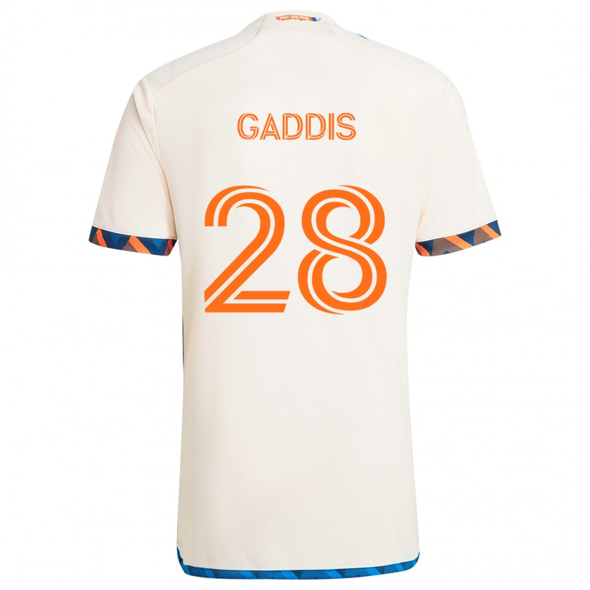 Dětské Raymon Gaddis #28 Bílá Oranžová Daleko Hráčské Dresy 2024/25 Dres