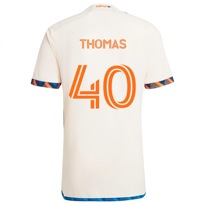 Dětské Kai Thomas #40 Bílá Oranžová Daleko Hráčské Dresy 2024/25 Dres