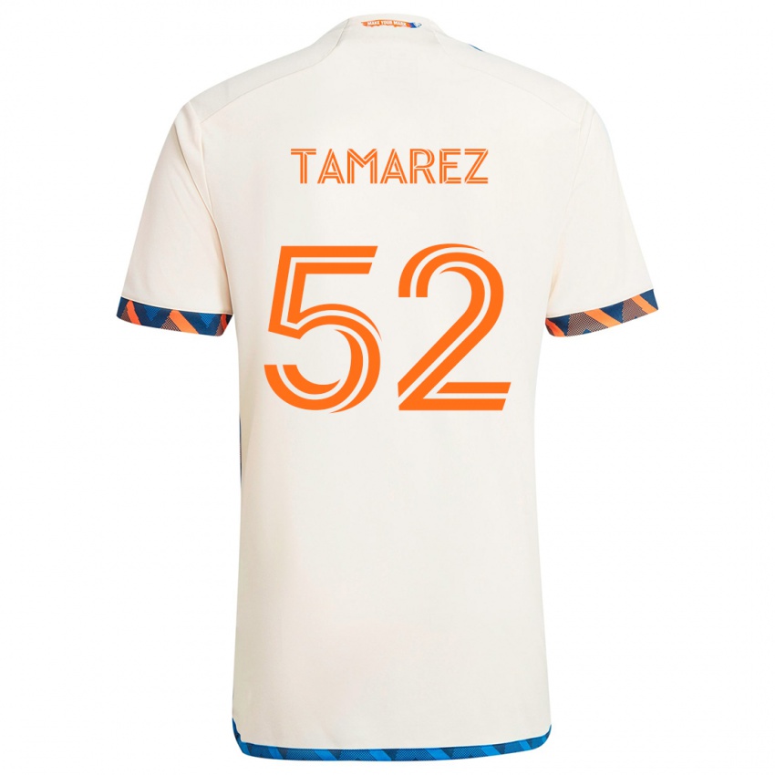 Dětské Lucas Tamarez #52 Bílá Oranžová Daleko Hráčské Dresy 2024/25 Dres