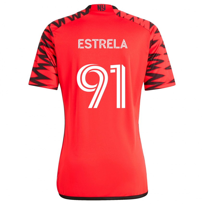 Dětské Bento Estrela #91 Červená Černá Bílá Daleko Hráčské Dresy 2024/25 Dres