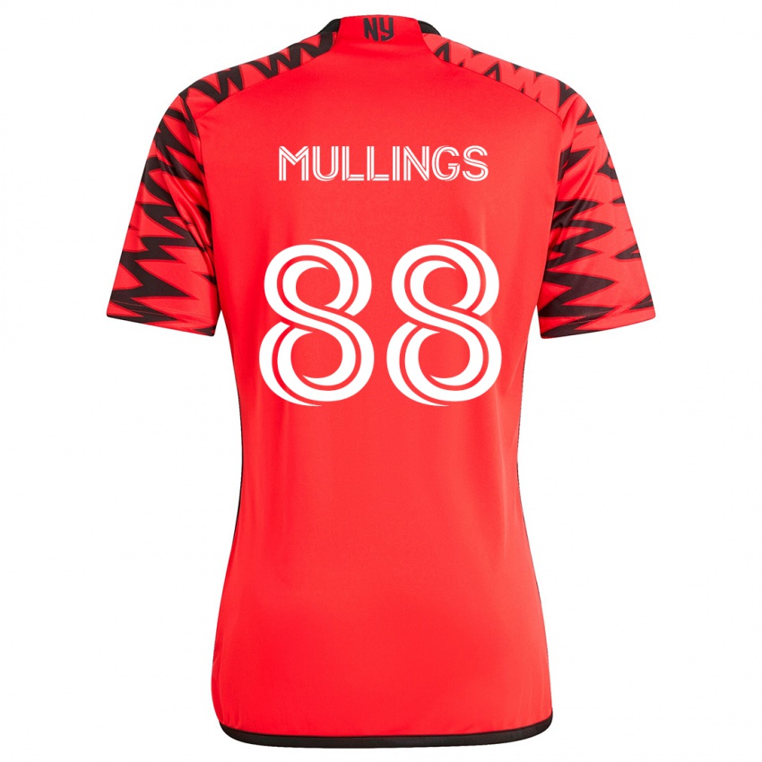 Dětské O'vonte Mullings #88 Červená Černá Bílá Daleko Hráčské Dresy 2024/25 Dres