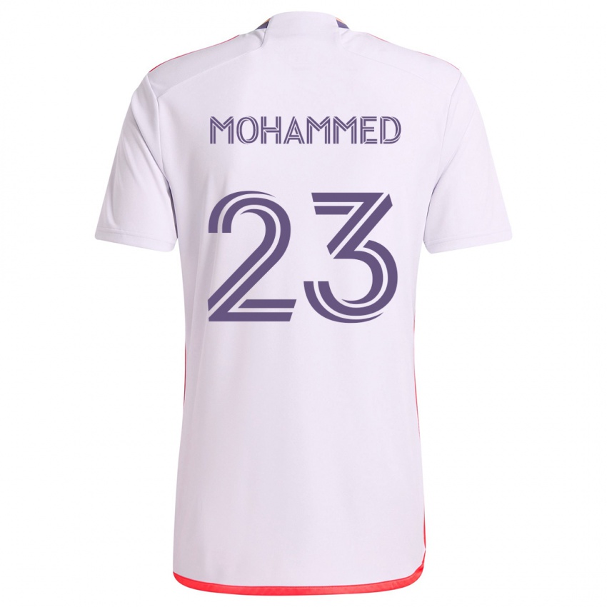 Dětské Shak Mohammed #23 Bílá Červená Fialová Daleko Hráčské Dresy 2024/25 Dres