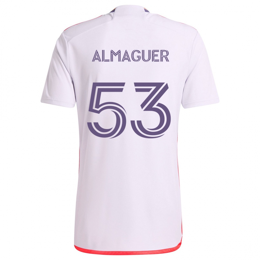 Dětské Jorge Almaguer #53 Bílá Červená Fialová Daleko Hráčské Dresy 2024/25 Dres