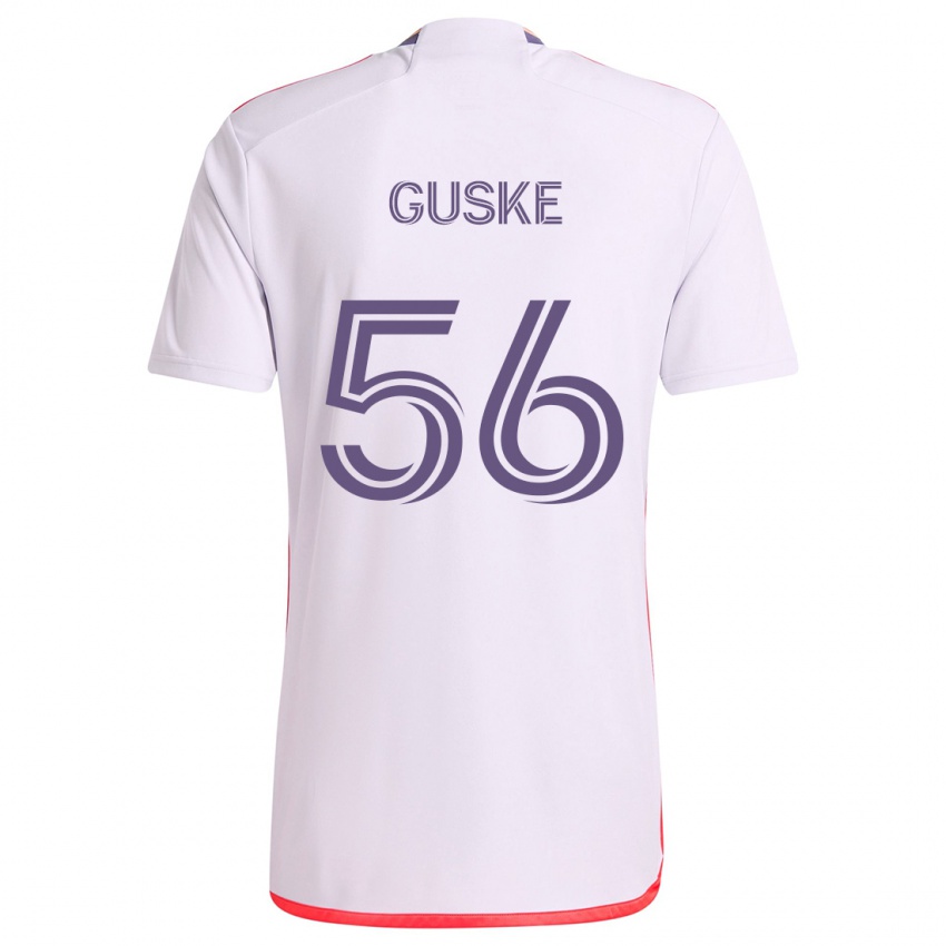 Dětské Colin Guske #56 Bílá Červená Fialová Daleko Hráčské Dresy 2024/25 Dres