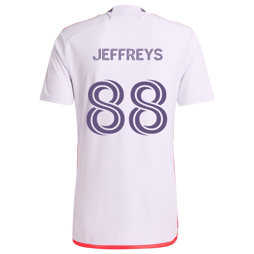 Dětské Tj Jeffreys #88 Bílá Červená Fialová Daleko Hráčské Dresy 2024/25 Dres