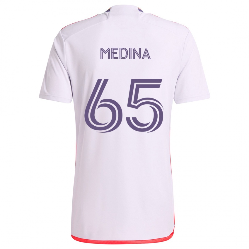 Dětské Cristian Medina #65 Bílá Červená Fialová Daleko Hráčské Dresy 2024/25 Dres