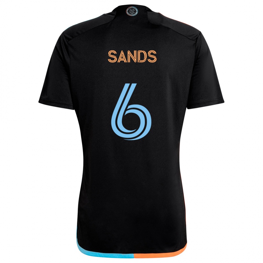 Dětské James Sands #6 Černá Oranžová Modrá Daleko Hráčské Dresy 2024/25 Dres