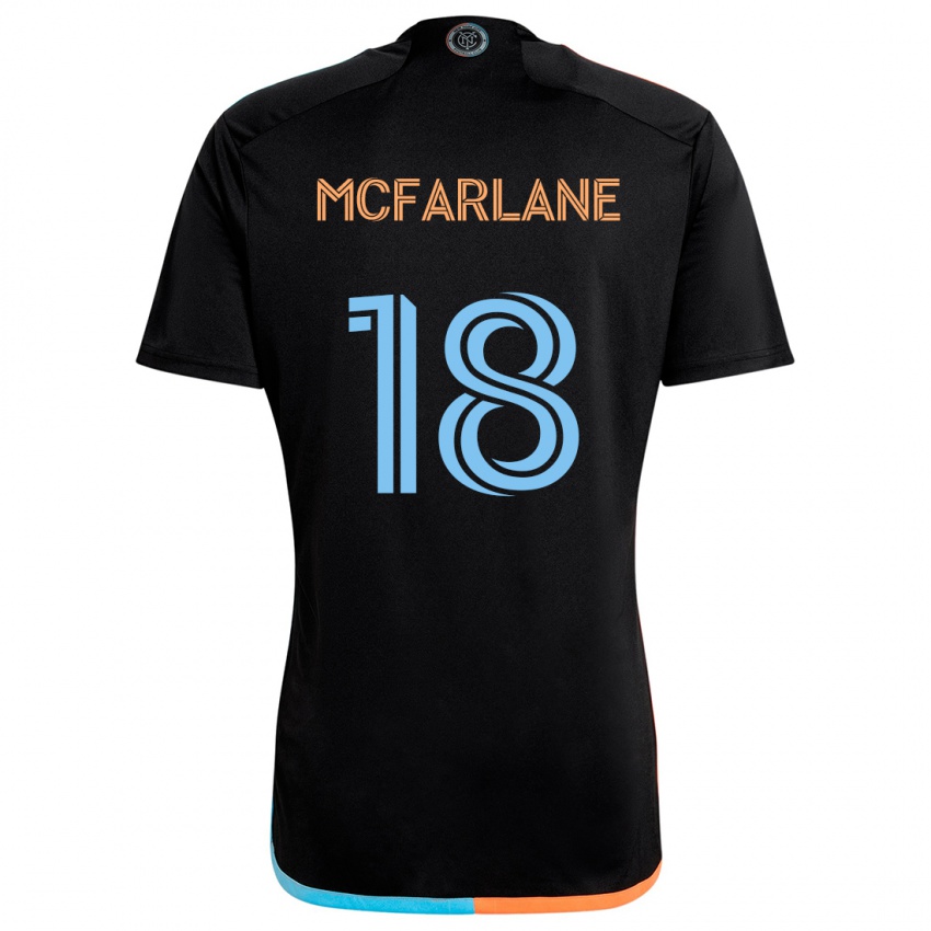 Dětské Christian Mcfarlane #18 Černá Oranžová Modrá Daleko Hráčské Dresy 2024/25 Dres