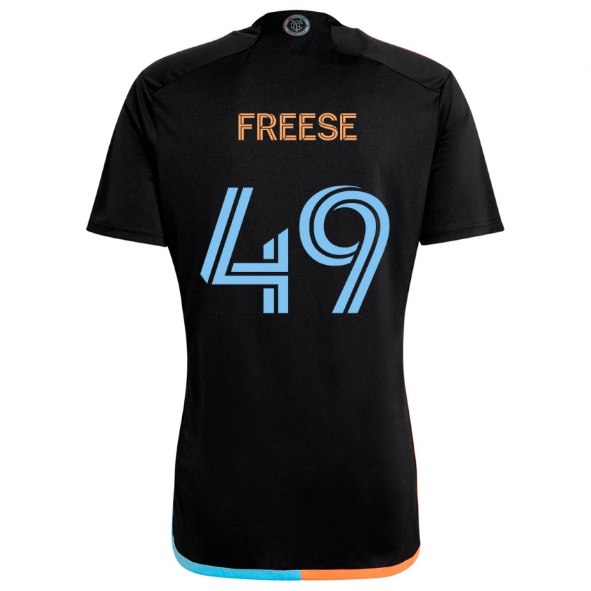 Dětské Matt Freese #49 Černá Oranžová Modrá Daleko Hráčské Dresy 2024/25 Dres