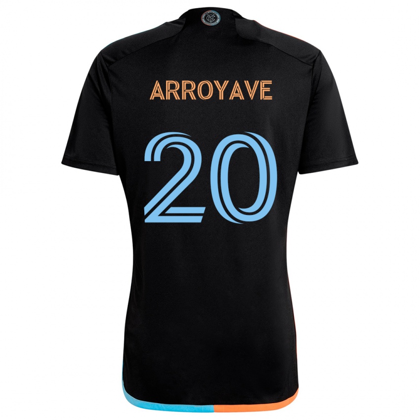 Dětské Jacob Arroyave #20 Černá Oranžová Modrá Daleko Hráčské Dresy 2024/25 Dres