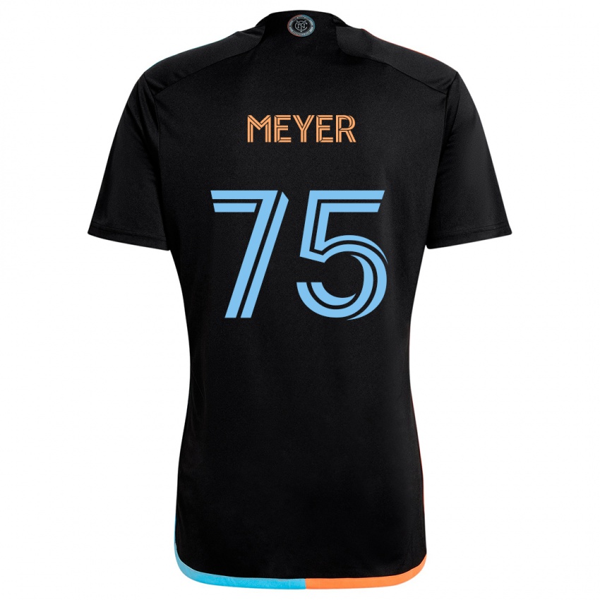 Dětské Will Meyer #75 Černá Oranžová Modrá Daleko Hráčské Dresy 2024/25 Dres