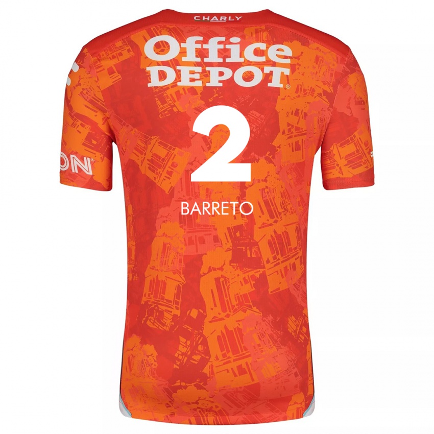 Dětské Sergio Barreto #2 Oranžová Bílá Daleko Hráčské Dresy 2024/25 Dres