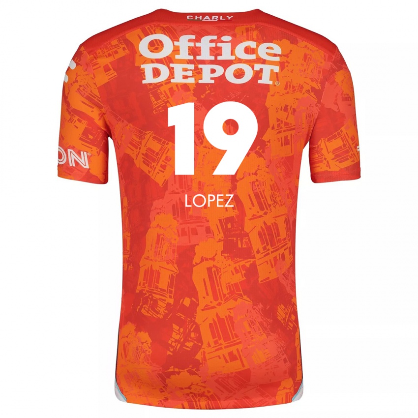 Dětské Javier Eduardo López #19 Oranžová Bílá Daleko Hráčské Dresy 2024/25 Dres