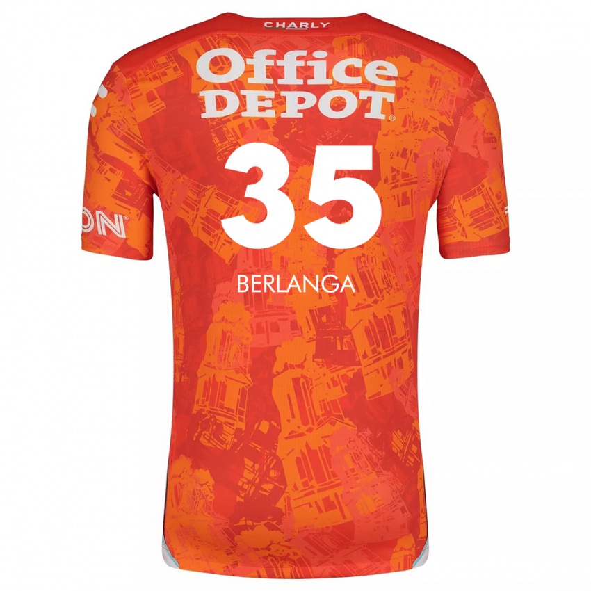 Dětské Jorge Berlanga #35 Oranžová Bílá Daleko Hráčské Dresy 2024/25 Dres