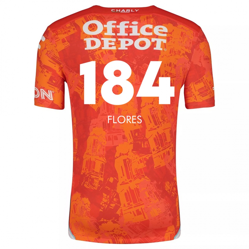 Dětské Jason Flores #184 Oranžová Bílá Daleko Hráčské Dresy 2024/25 Dres