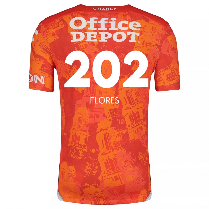 Dětské Luis Flores #202 Oranžová Bílá Daleko Hráčské Dresy 2024/25 Dres