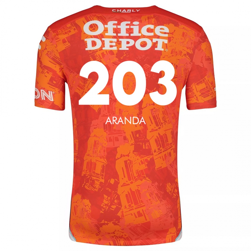 Dětské Juan Aranda #203 Oranžová Bílá Daleko Hráčské Dresy 2024/25 Dres