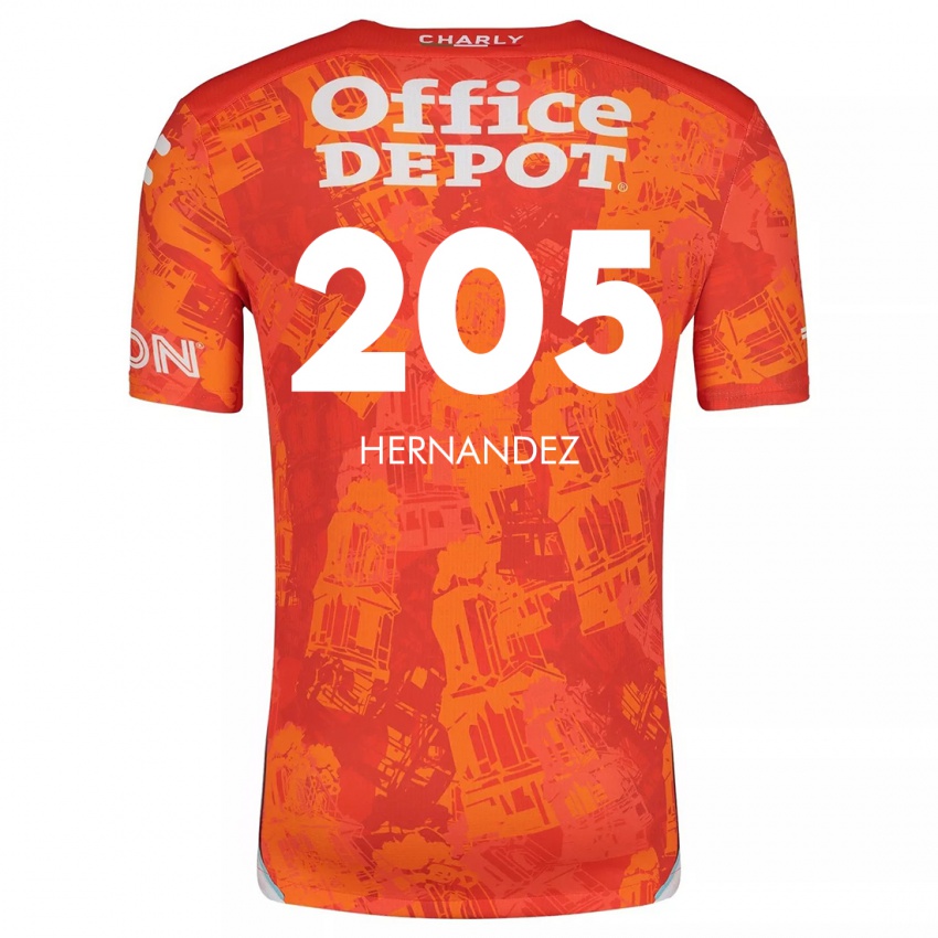 Dětské Sergio Hernández #205 Oranžová Bílá Daleko Hráčské Dresy 2024/25 Dres