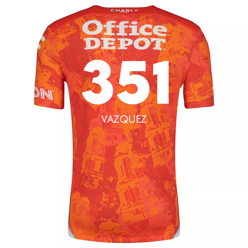 Dětské Maximo Vázquez #351 Oranžová Bílá Daleko Hráčské Dresy 2024/25 Dres