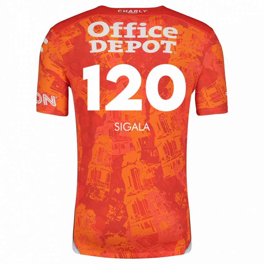 Dětské Juan Sigala #120 Oranžová Bílá Daleko Hráčské Dresy 2024/25 Dres