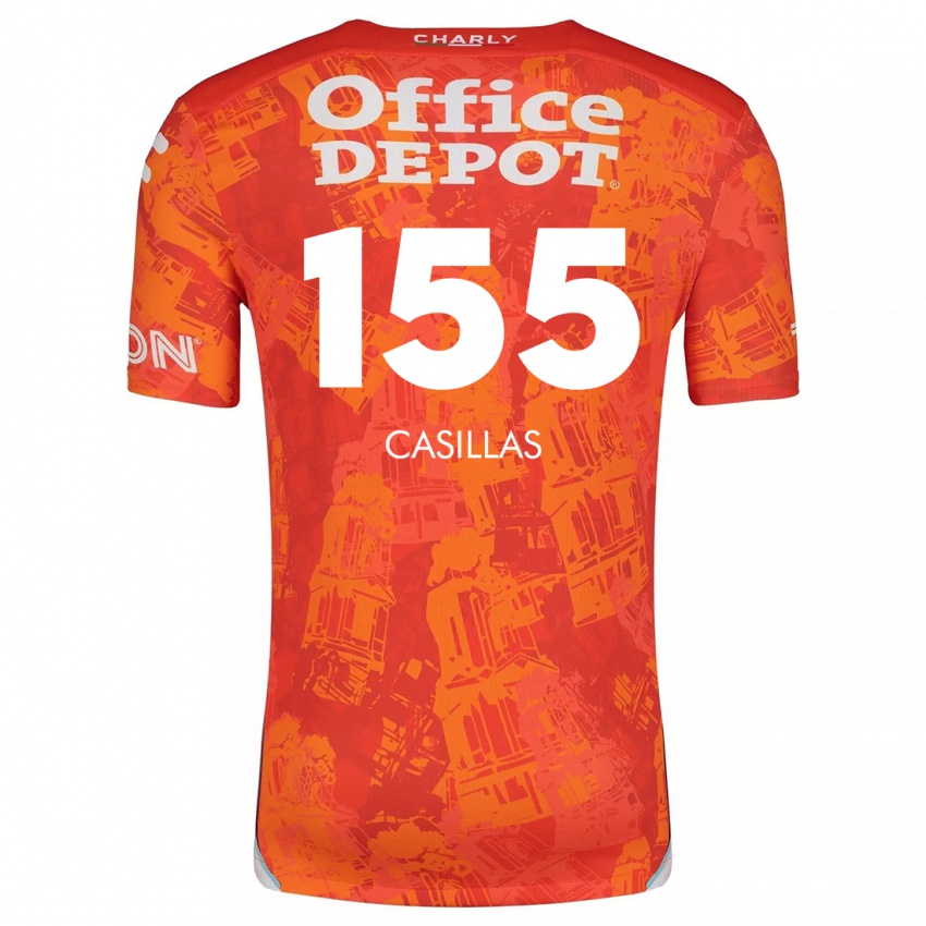 Dětské Johan Casillas #155 Oranžová Bílá Daleko Hráčské Dresy 2024/25 Dres