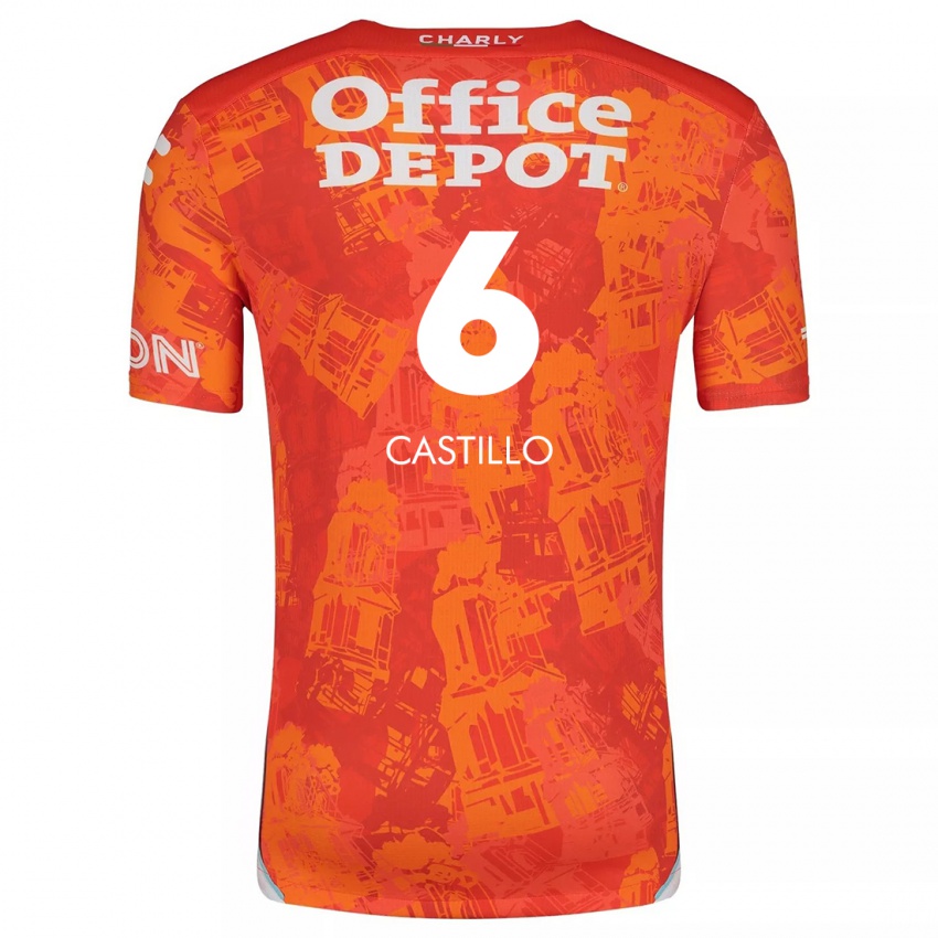 Dětské Byron Castillo #6 Oranžová Bílá Daleko Hráčské Dresy 2024/25 Dres