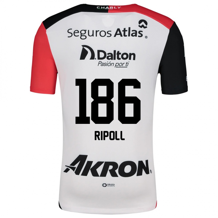 Dětské Alonso Ripoll #186 Bílá Červená Černá Daleko Hráčské Dresy 2024/25 Dres