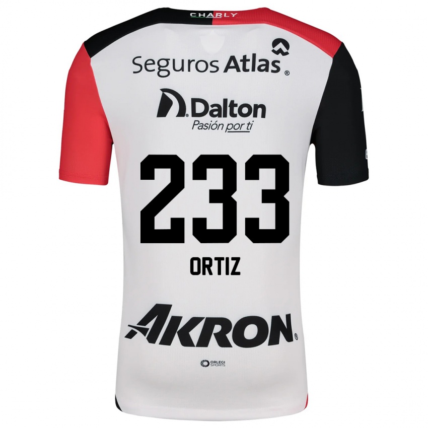 Dětské Brandon Ortiz #233 Bílá Červená Černá Daleko Hráčské Dresy 2024/25 Dres