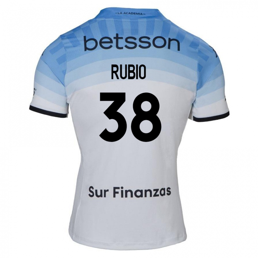 Dětské Tobías Rubio #38 Bílá Modrá Černá Daleko Hráčské Dresy 2024/25 Dres