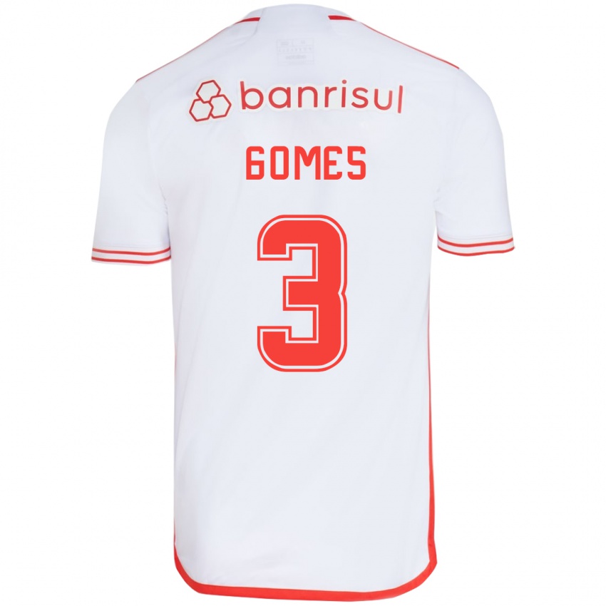 Dětské Igor Gomes #3 Bílá Červená Daleko Hráčské Dresy 2024/25 Dres