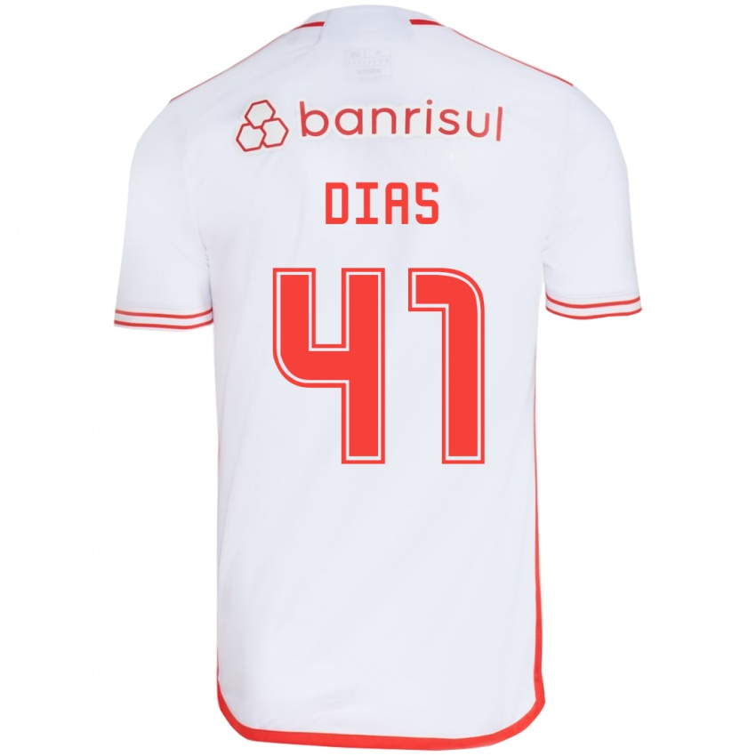 Dětské Matheus Dias #41 Bílá Červená Daleko Hráčské Dresy 2024/25 Dres