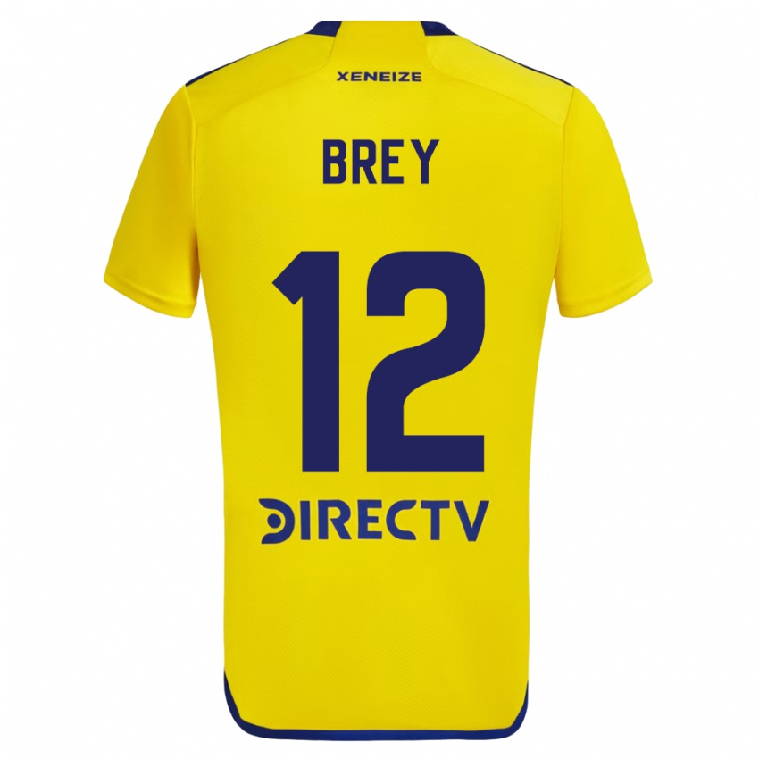 Dětské Leandro Brey #12 Žlutá Modrá Daleko Hráčské Dresy 2024/25 Dres