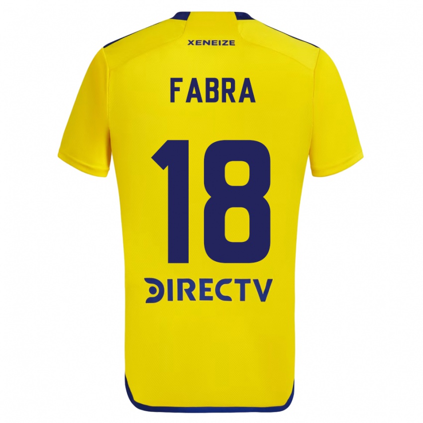 Dětské Frank Fabra #18 Žlutá Modrá Daleko Hráčské Dresy 2024/25 Dres