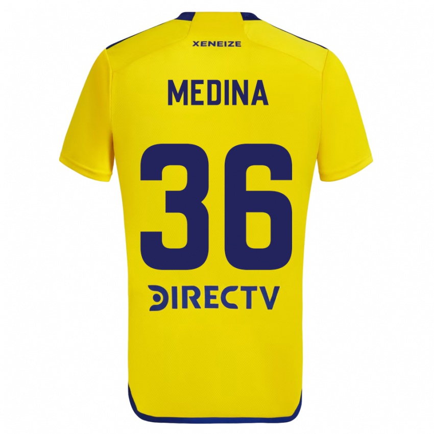 Dětské Cristian Medina #36 Žlutá Modrá Daleko Hráčské Dresy 2024/25 Dres